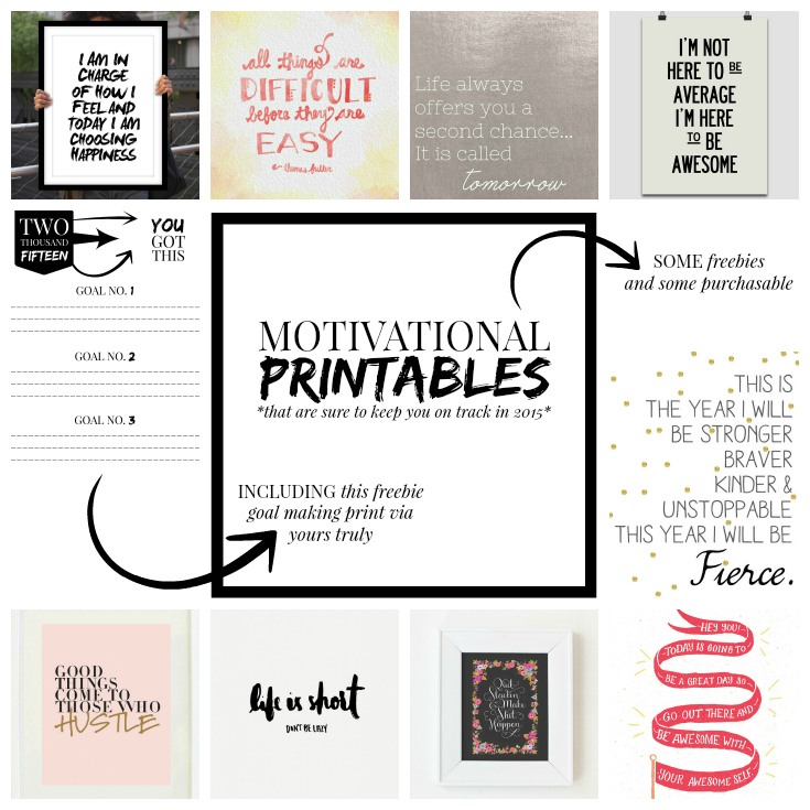Motivational Printables {some freebies} • Little Miss Mama